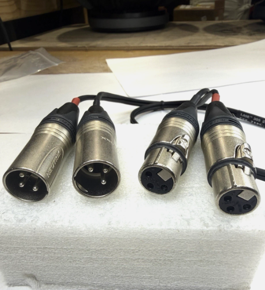 LASE 6 Ft Dual Microphone Cable w Genuine NEUTRIK NC3MXX 3Pin XLR M to NC3FXXX F