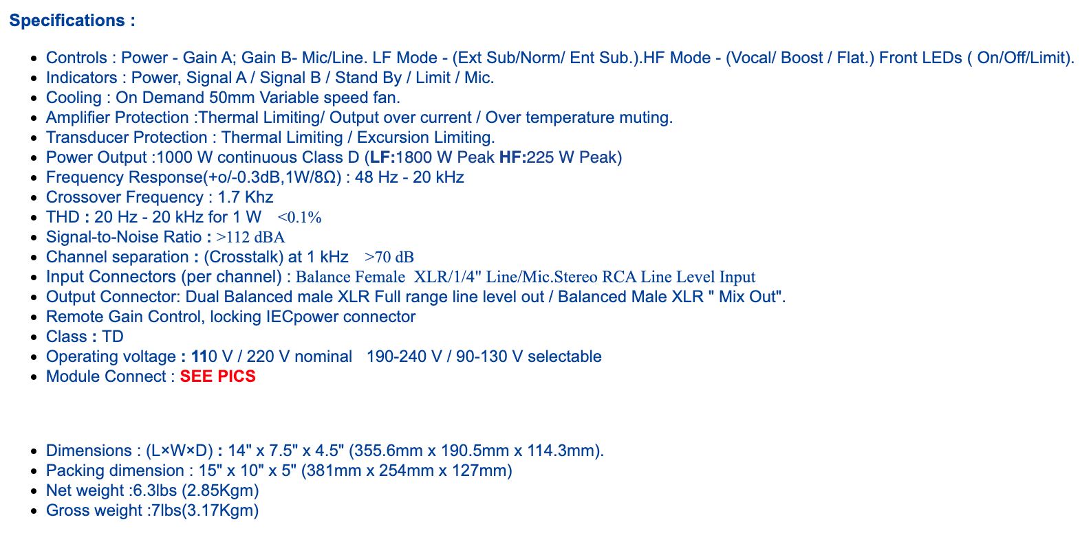 LASE QSC Amplifier Modules