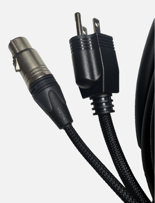LASE 50 Ft Siamese NEUTRIK PowerCon AC & XLR Audio Combo Cable-Powered Speakers