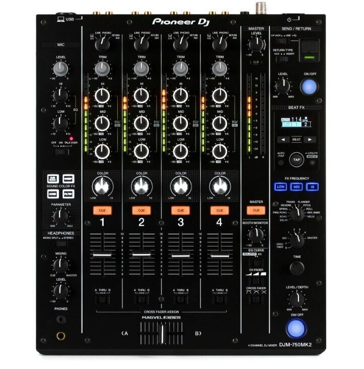 Pioneer DJ DJM-750MK2 4-Channel Professional DJ Club Mixer