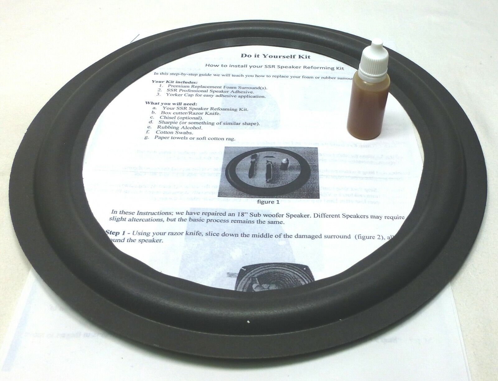 Black / Grey Foam Speaker Surrounds