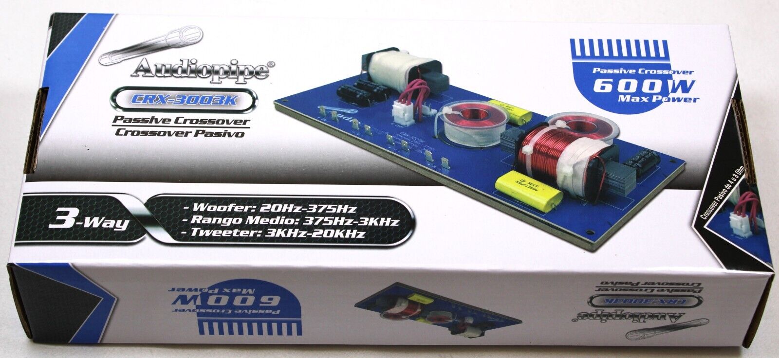 Brand New Audiopipe 3-Way Passive-Crossover-375 Hz/3000 HZ-600 Watts-4 or 8 Ω