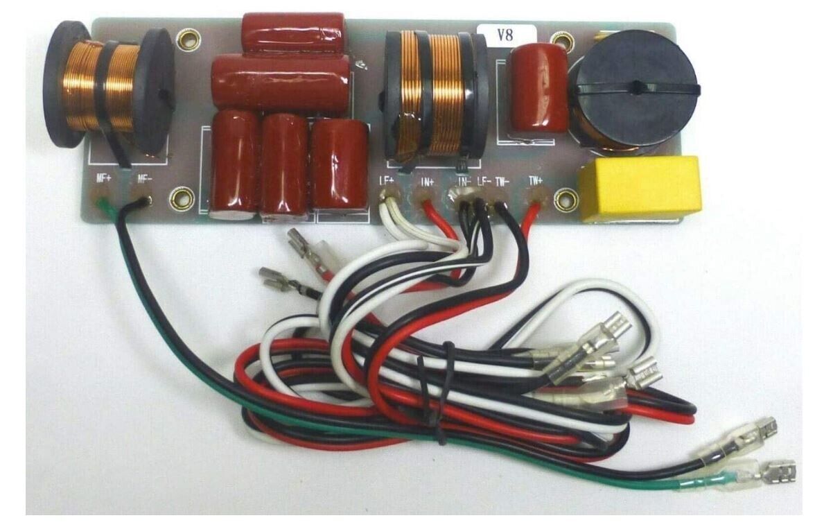 3 Way Passive Crossover for Line Array Boxes 450 Hz / 2100 Hz @ 8 ohms