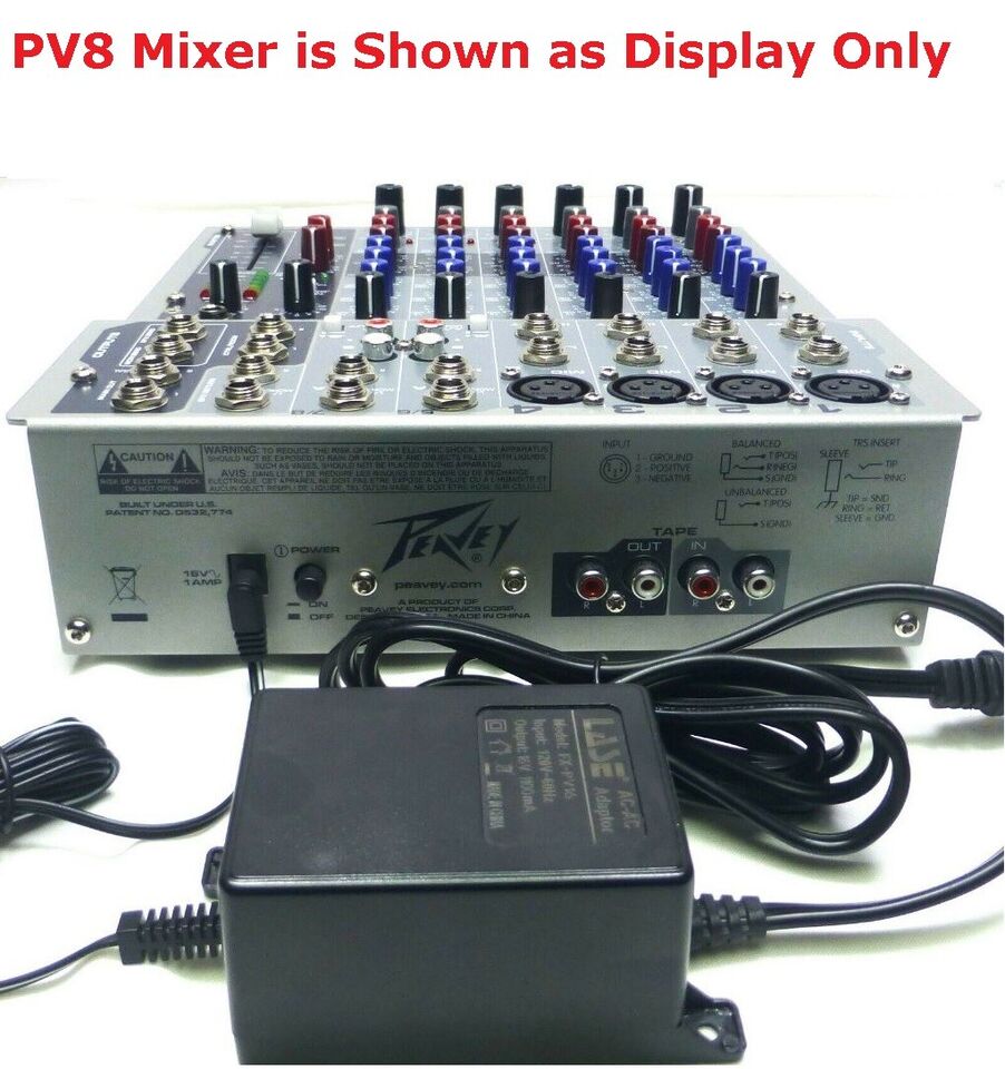 Replacement Power Supply for Peavey PV8 Mixer 120V Output 16AC (FX-PV16)