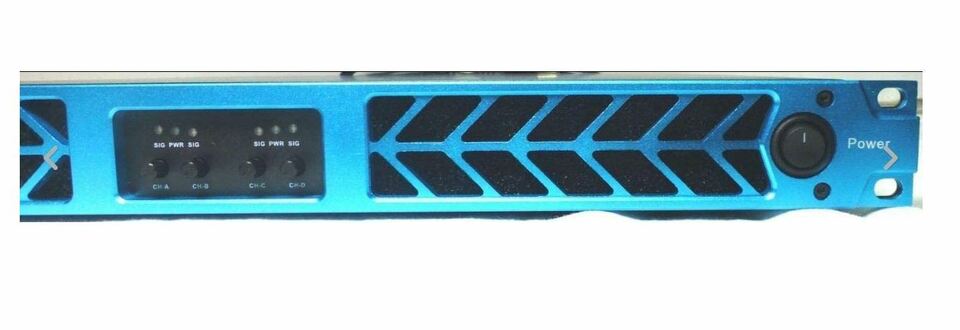 CVR D-2004 Series 1U Professional Power Amplifier 2000W x 4 (Blue) 8Ω