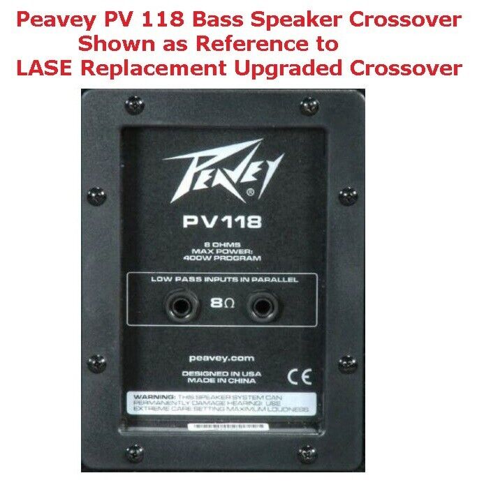 Replacement Upgraded Crossover Peavey PV 118 Bass Speaker w/ Speakon & 1/4" Jack