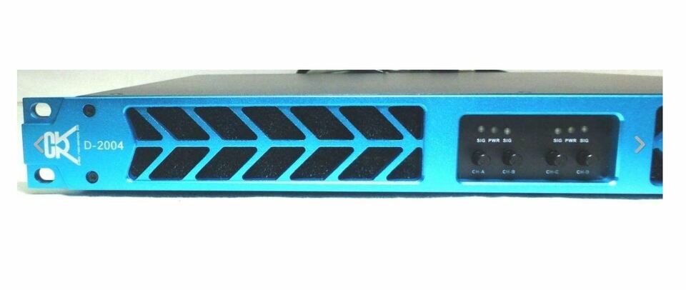 CVR D-2004 Series 1U Professional Power Amplifier 2000W x 4 (Blue) 8Ω