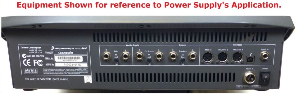 LASE Replacement Power Supply for DIGIDESIGN COMMAND 8 Console P/N 400012818-00
