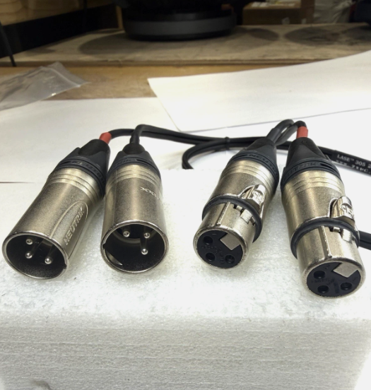 LASE 12 Ft Dual Microphone Cable w Genuine NEUTRIK NC3MXX 3Pin XLR M - NC3FXXX F
