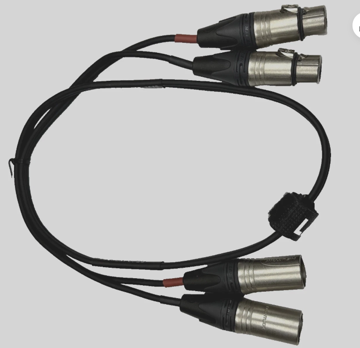 LASE 6 Ft Dual Microphone Cable w Genuine NEUTRIK NC3MXX 3Pin XLR M to NC3FXXX F