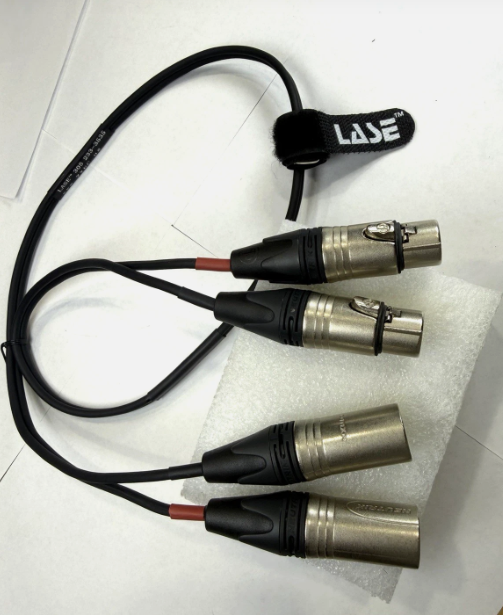 LASE 6 Ft Dual Microphone Cable w Genuine NEUTRIK NC3MXX 3Pin XLR M to NC3FXXX F