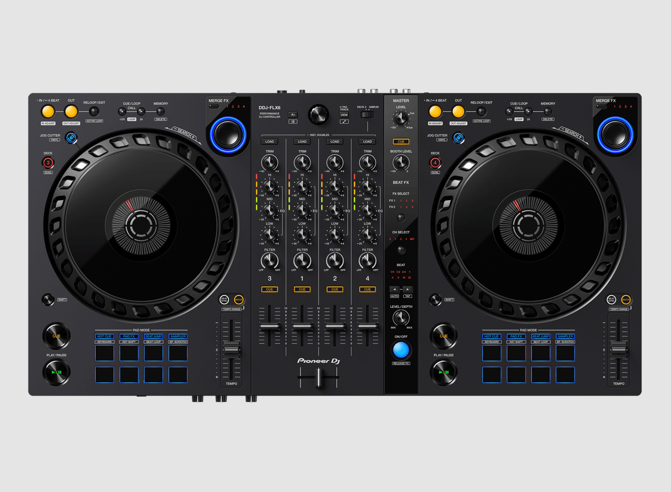 Pioneer DJ DDJ-FLX6-GT 4-Deck Rekordbox and Serato DJ Controller