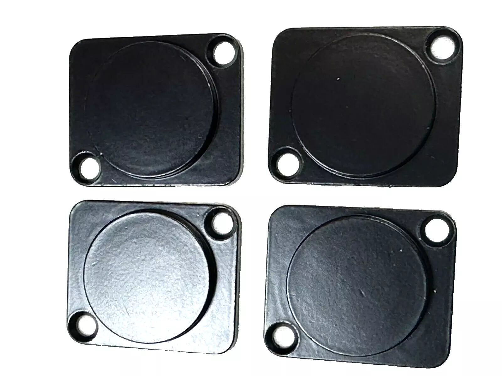 4) Four ZXPC "D" Type Metal for 1/4" Jacks Panel Mount Black for XLR Cut Outs