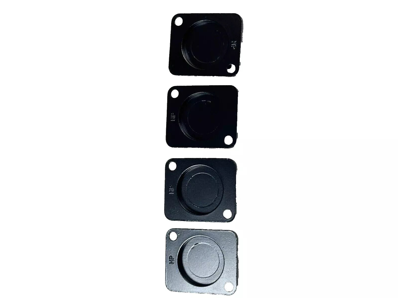 4) Four ZXPC "D" Type Metal for 1/4" Jacks Panel Mount Black for XLR Cut Outs